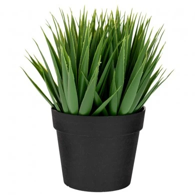 ARTIFICIAL GREEN PLANT 12Χ22CM IN BLACK PLASTIC POT