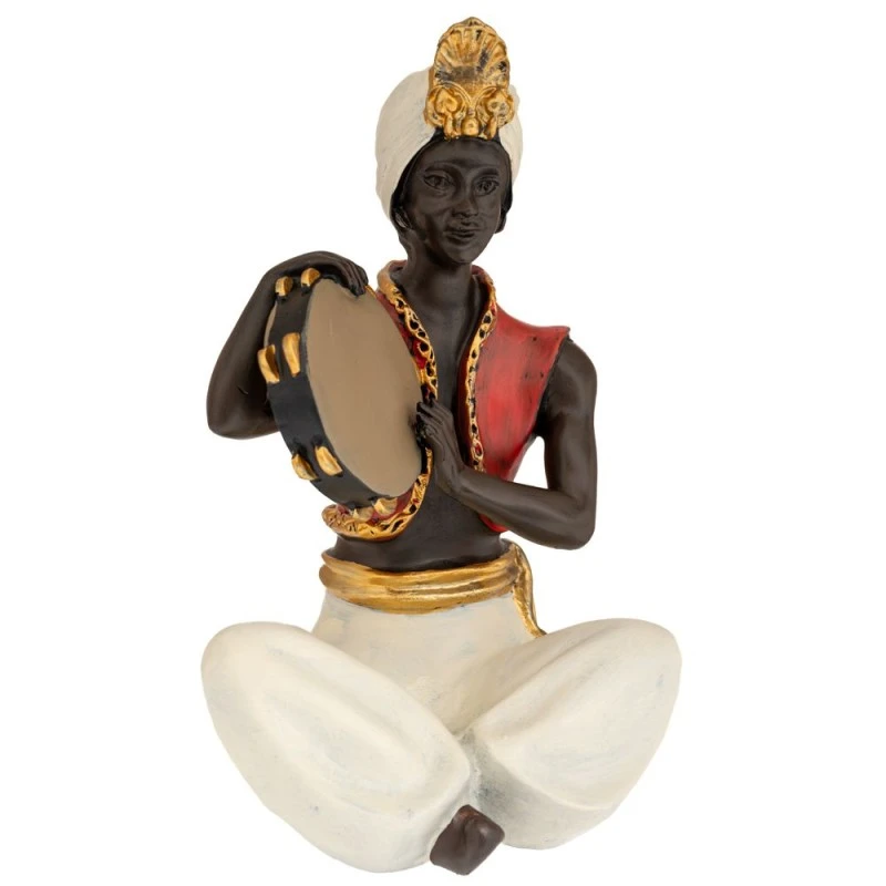INDIAN MUSICIAN SITTING 16X15X26CM