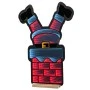 90CM INFINITY STANDING SANTA LEGS IN CHIMNEY WITH WOODEN BASE DOUBLE FACE ILUMINATED FROM BOTH SIDES WITH EUROPEAN PLUG