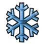 40CM INFINITY LIGHT HANGING SNOWFLAKE WITH WOODEN BASE  DOUBLE FACE ILUMINATED FROM BOTH SIDES WITH EUROPEAN PLUG