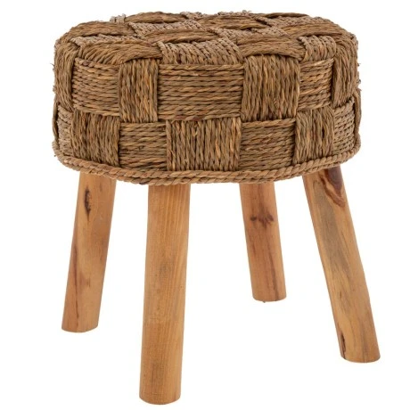 WOODEN STOOL WITH BROWN LEGS 27X27X29,5CM