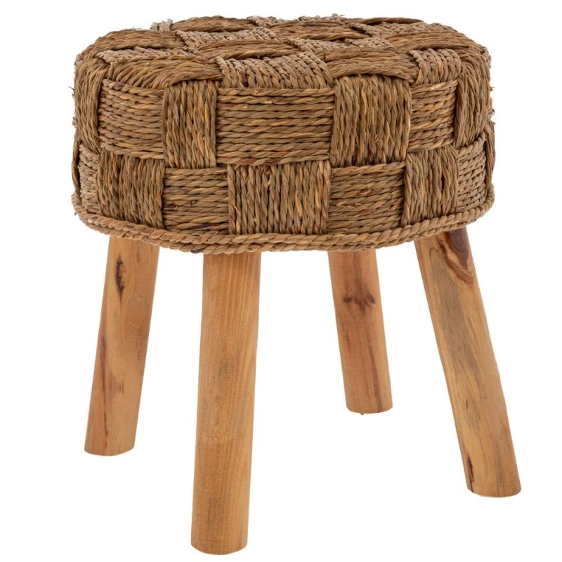 WOODEN STOOL WITH BROWN LEGS 27X27X29,5CM