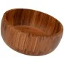 BROWN WOODEM ROUND BOWL D25X10CM