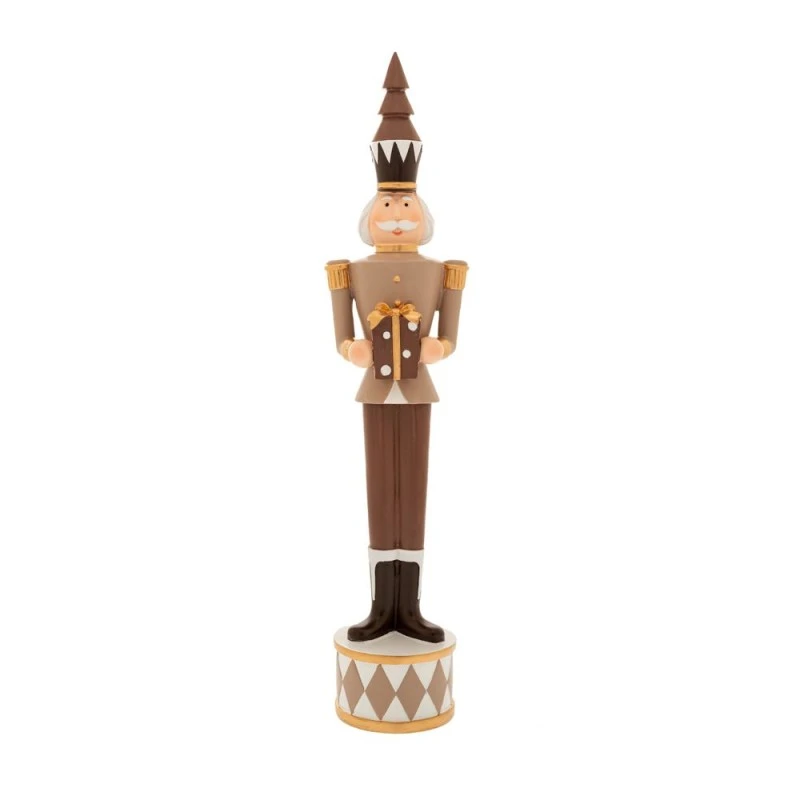 RESIN SOLDIER HOLDING GIFT BOX 9X10X47 CM