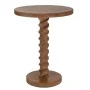 BROWN WOODEN ROUND SIDE TABLE 46X62CM