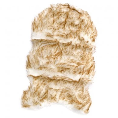 BROWN FAUX SHEEPSKIN FUR RUG 58X100CM