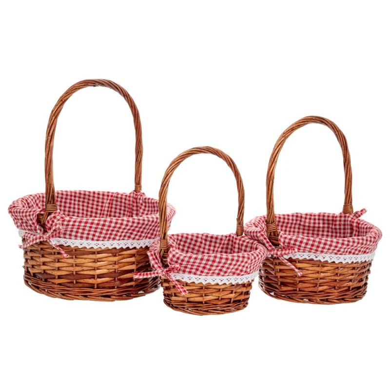 SET 3 FABRIC BASKET D30X14 35-D25X12 30-D20X10 25CMCM