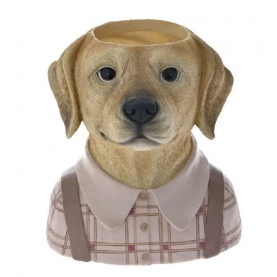 DECO POLYRESIN DOG FACE 21.5x18x22.5CM