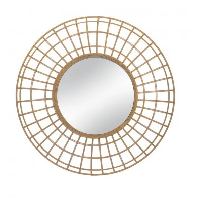 ROUND METAL WALL MIRROR D90X7.5CM