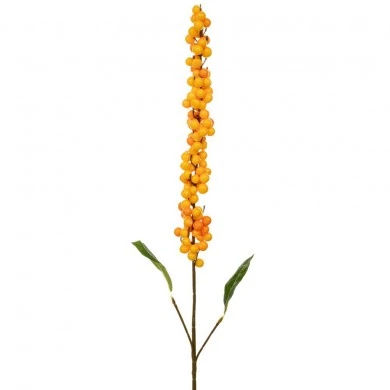 ARTIFICIAL YELLOW BERRIES STEM 98CM