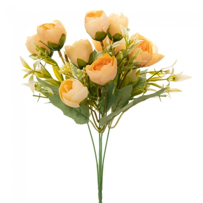 ARTIFICIAL YELLOW PEONY STEM 44CM