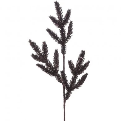 X MAS BURGUNDY BRANCH WITH GLITTER 63cm