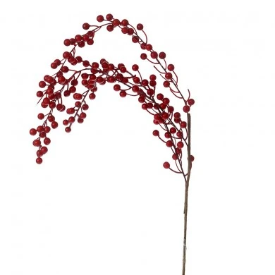 CHRISTMAS RED BERRY SPRAY 80CM