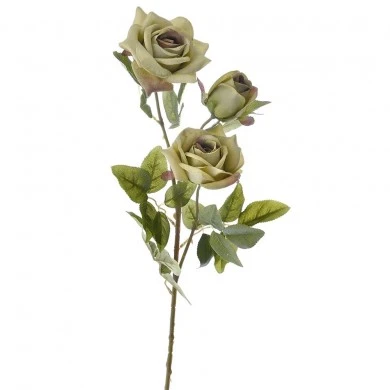 GREEN ROSE X3 STEM 86 CM