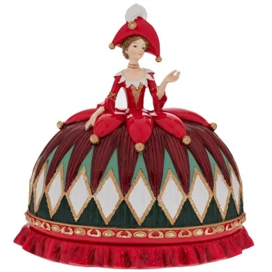 RED RESIN QUEEN 26.5Χ17Χ26CM