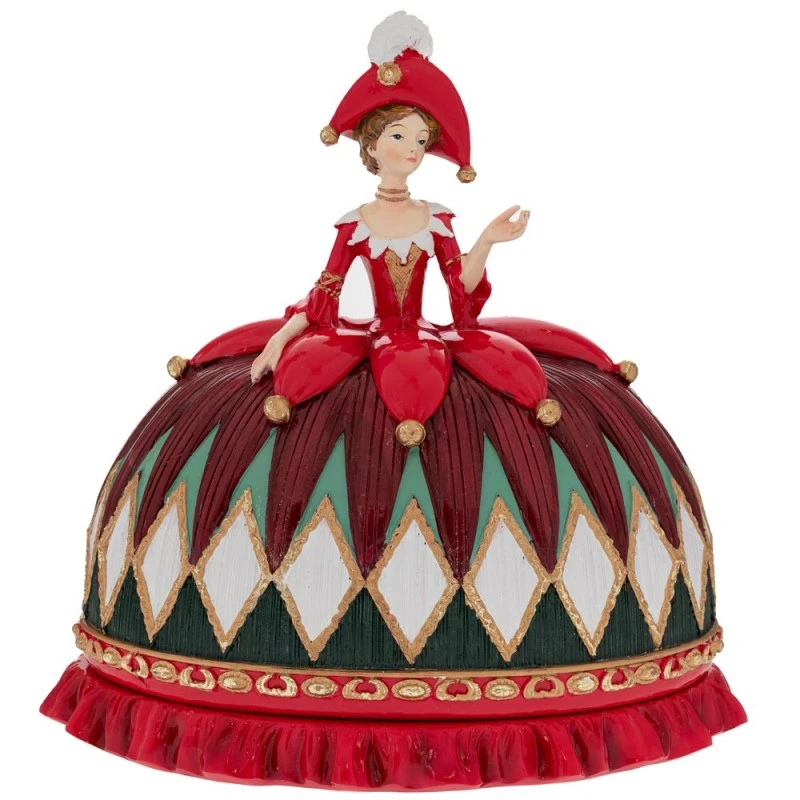 RED RESIN QUEEN 26.5Χ17Χ26CM
