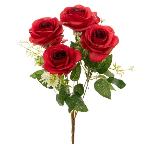 ARTIFICIAL RED ROSES BOUQUET 43CM