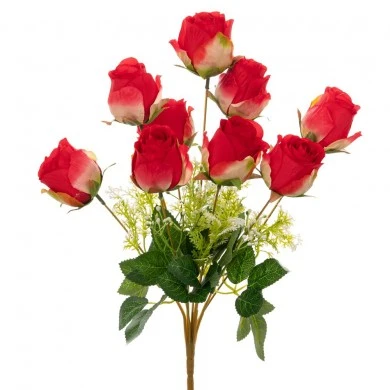 ARTIFICIAL RED ROSE BOUQUET 45CM