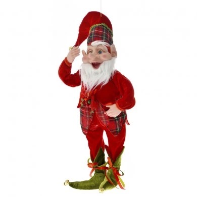 RED AND GREEN CHRISTMAS ELF 65CM