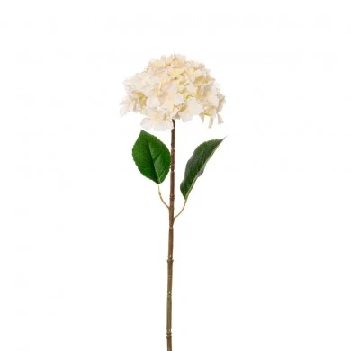 ARTIFICIAL CREAM HYDRANGEA STEM 68CM