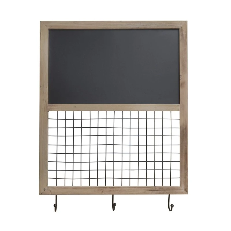 WOOD AND METAL WALL HANGER 55X5X66CM