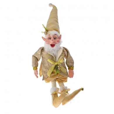 XMAS GOLD ELF 65CM