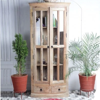 MANGO WOOD SHOWCASE 80X60X180