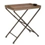 WOODEN TABLE WITH TRAY AND METAL LEGS 75,5X40X75,5CM