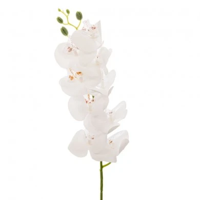 ARTIFICIAL WHITE ORCHID STEM 95CM
