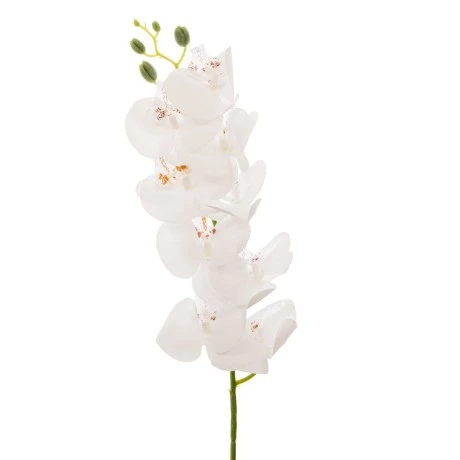 ARTIFICIAL WHITE ORCHID STEM 95CM