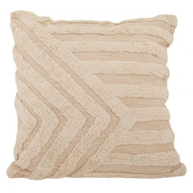 COTTON FABRIC FILLED CUSHION WHITE COLOR 50X50CM