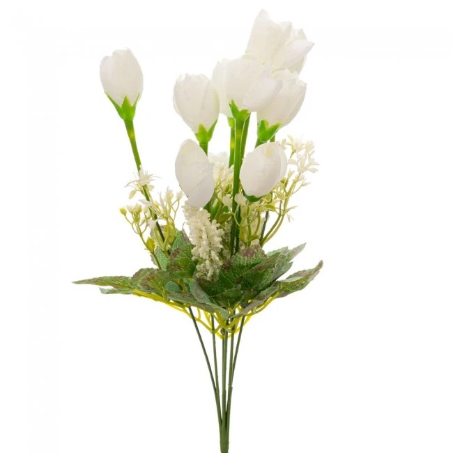 ΛΕΥΚΟ ΜΠΟΥΚΕΤΟ ΜΕ 7 ΤΟΥΛΙΠΕΣ 40ΕΚ