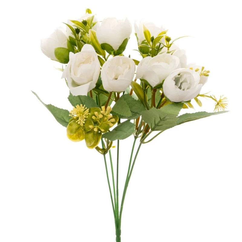 ARTIFICIAL WHITE PEONY STEM 44CM