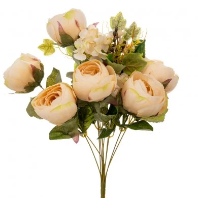 ARTIFICIAL WHITE ROSE DAVID AUSTIN BOUQUET 45CM