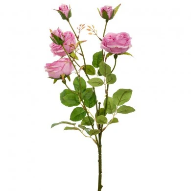 ARTIFICIAL LILAC ROSE STEM X6 66CM