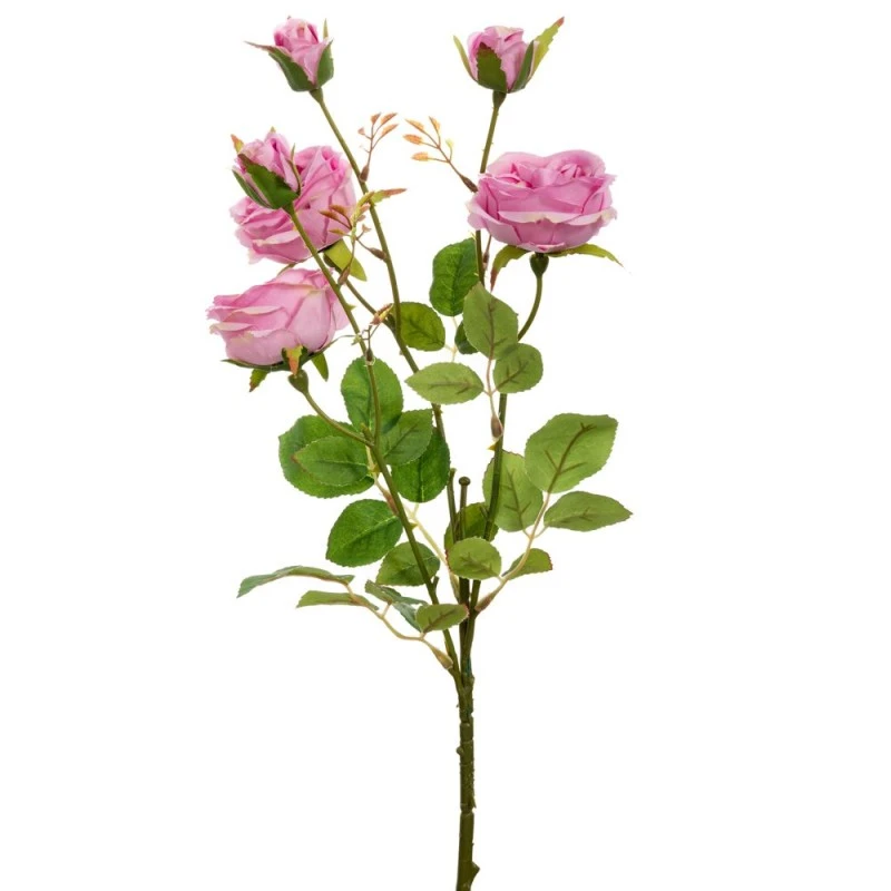 ARTIFICIAL LILAC ROSE STEM X6 66CM