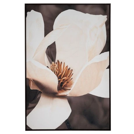MAGNOLIA PAINTING 83X123CM WITH FRAME ON PRINTED CANVAS