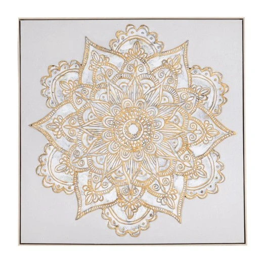 MANDALA ΕΛΑΙΟΓΡΑΦΙΑ 100Χ100ΕΚ ΜΕ ΣΑΜΠΑΝΙ ΚΟΡΝΙΖΑ ΣΕ ΚΑΜΒΑ