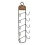 BLACK METAL WALL WINE RACK FOR 5 BOTTLES 19,5X12X71CM