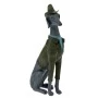 DECO BLACK POLYRESIN DOG FIGURE 16X42CM
