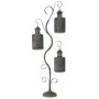MAT COOPER METAL STAND WITH 3 METAL LANTERNS D12X24CM  TOTAL SIZE 38X12X100CM
