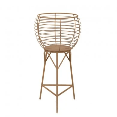 DECO METALLIC CREM BASE FOR POT 36.5x36.5x75CM