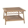 METALLIC-WOODEN CREM TABLE 60x60x40CM
