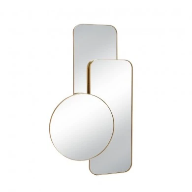 DECO METALLIC GOLD TRIPLE MIRROR 67x9x115.5CM