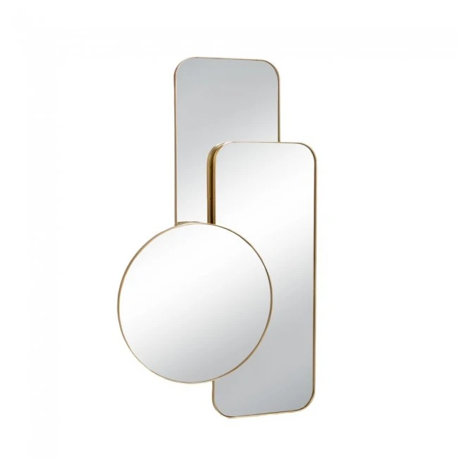 DECO METALLIC GOLD TRIPLE MIRROR 67x9x115.5CM