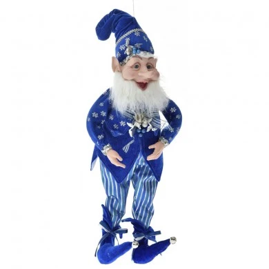 BLUE AND SILVER CHRISTMAS ELF 65CM