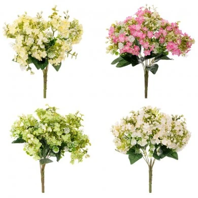ARTIFICIAL GREEN BOUQUET WITH FLOWERS 35CM