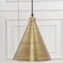 INDUSTRIAL VINTAGE BRASS HANGING LAMP 25X29CM