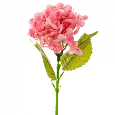 ARTIFICIAL PINK HYDRANGEA STEM 45CM