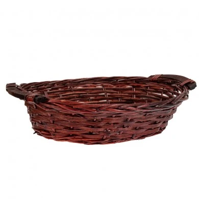 OVAL BROWN BASKET 36X27X10 CM